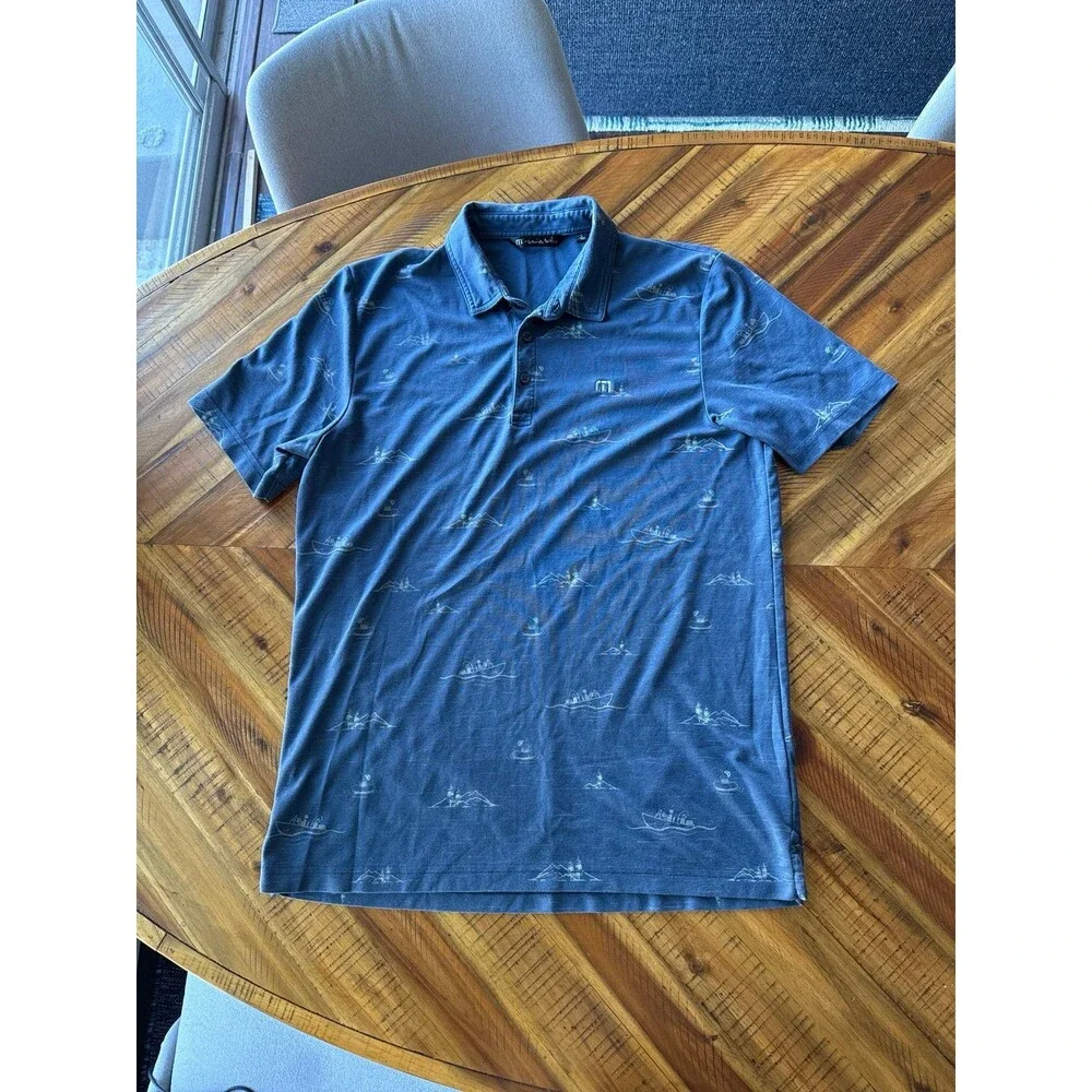 Travis Mathew Men's L Golf Short Sleeve Polo Shirt - Picture 1 of 6